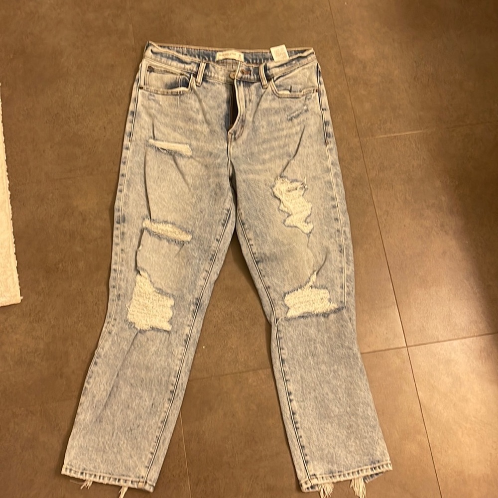 Abercrombie and Fitch mid rise boyfriend jeans